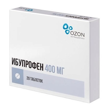 Купить Ибупрофен 400 мг 20 шт таблетки покрытые пленочной оболочкой