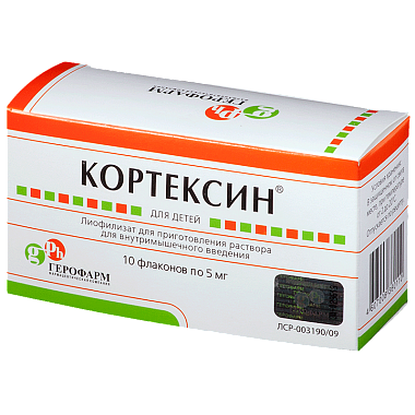 Купить Кортексин 5 мг 10 шт лиофилизат для приготовления раствора для внутримышечного введения флакон