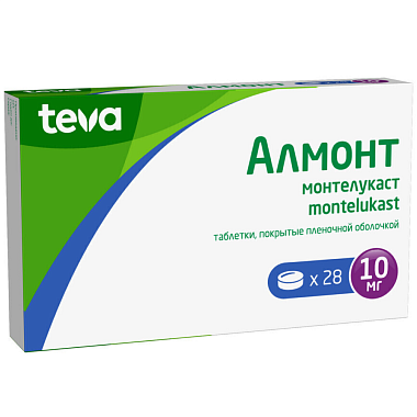 Купить Алмонт 10 мг 28 шт таблетки покрытые оболочкой