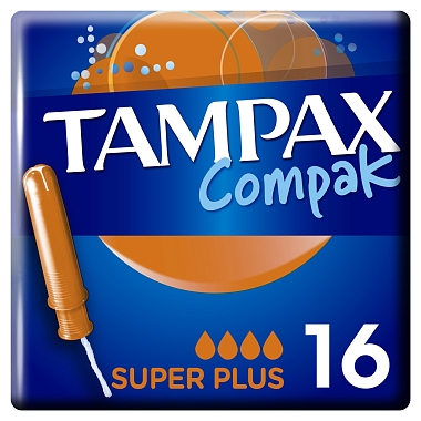 Купить Tampax Compak Super Plus 16 шт тампоны с аппликатором