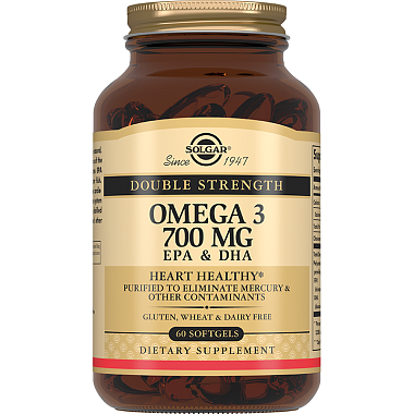 Купить Solgar Двойная омега-3 700 мг ЭПК и ДГК 60 шт капсулы