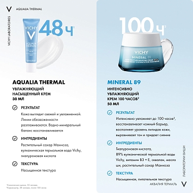 Купить Vichy Aqualia Thermal 30 мл крем для лица увлажняющий насыщенный