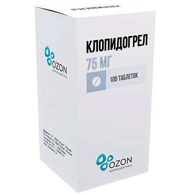 Купить Клопидогрел 75 мг 100 шт таблетки покрытые пленочной оболочкой