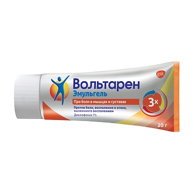 Купить Вольтарен Эмульгель 1 % 20 г гель для наружного применения