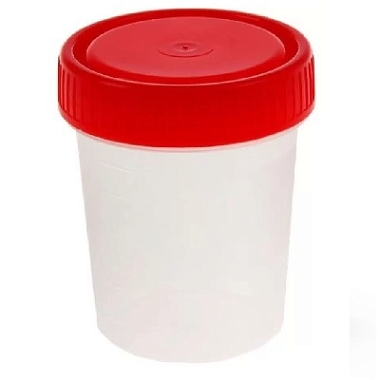 Купить Контейнер 125 мл одноразовый полимерный с крышкой индивидуальный пакет