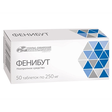 Купить Фенибут 250 мг 50 шт таблетки