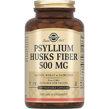Купить Solgar Псиллиум пищевые волокна 500 мг 200 шт капсулы
