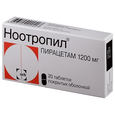 Купить Ноотропил 1,2 г 20 шт таблетки покрытые оболочкой