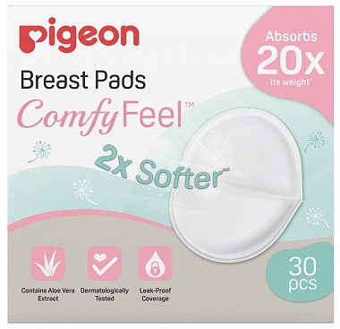 Купить Pigeon Comfy Feel Breast Pads 30 шт вкладыши для бюстгралтера с алоэ