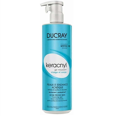 Купить Ducray Keracnyl 400 мл гель для лица и тела очищающий