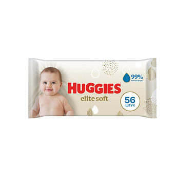 Купить Huggies Elite Soft 56 шт салфетки влажные