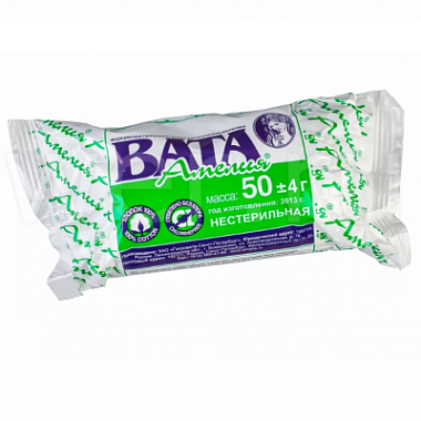 Купить Вата хирург AMELIA 50г нестерильная