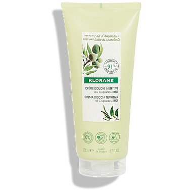 Купить Klorane 200 мл крем для душа питатательное молочко миндаля и масло купуасу