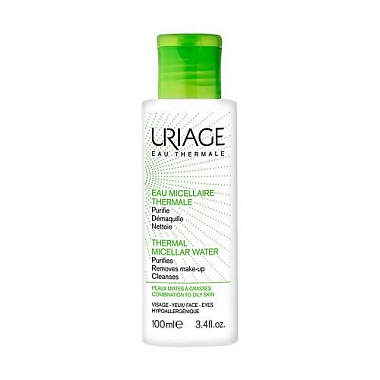 Купить Uriage Thermal Micellar Water 100 мл вода мицеллярная очищающая для жирной и комбинированной кожи