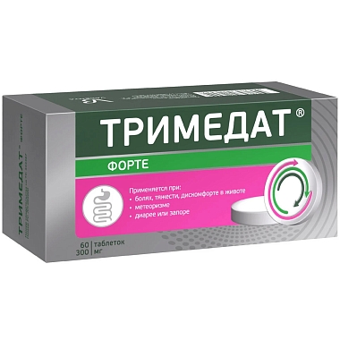 Купить Тримедат форте 300 мг 60 шт таблетки с пролонгированным высвобождением покрытые пленочной оболочкой