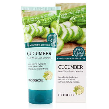 Купить FoodaHolic пенка д/умыван 180мл экстр огурца Cucumber Fresh Water Foam Cleansing