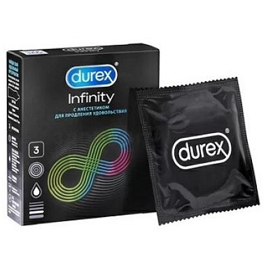 Купить Durex Infinity 3 шт презервативы с анестетиком