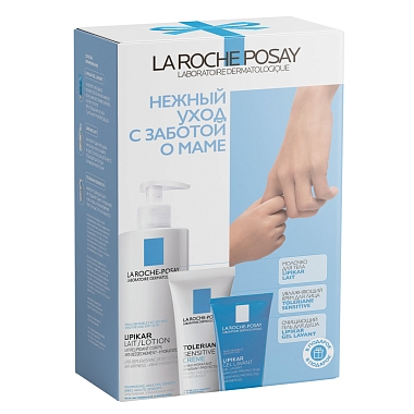 Купить La Roche-Posay Lipikar набор молочко 400 мл + гель для душа успокаивающий 100 мл + крем для лица 40 мл