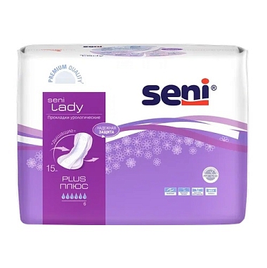 Купить Seni Lady Plus 15 шт прокладки урологические 6 капель