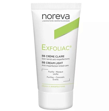 Купить Noreva Exfoliac 30 мл BB-крем для проблемной кожи тон светлый