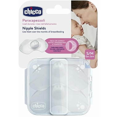 Купить Chicco 2 шт накладки на соски силиконовые защитные маленькие
