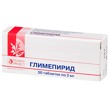 Купить Глимепирид 2 мг 30 шт таблетки