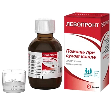 Купить Левопронт 0,006 г/мл 120 мл сироп флакон