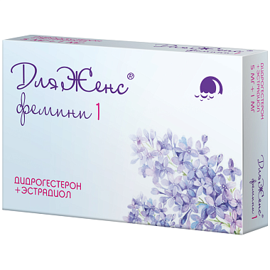 Купить ДляЖенс Фемини 5 мг + 1 мг 28 шт таблетки покрытые пленочной оболочкой