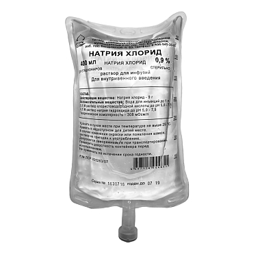 Купить Натрия Хлорид  раствор д/инф 0,9% 400мл №15