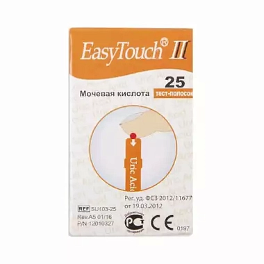 Купить Easy Touch 25 шт тест-полоски для определения уровня мочевой кислоты