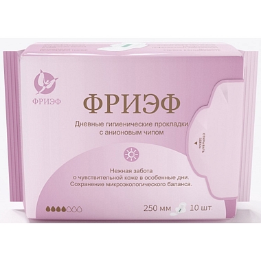 Купить Фриэф 250 мм 10 шт прокладки дневные гигиенические с анионовым чипом
