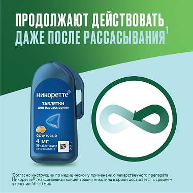 Купить Никоретте 4 мг 20 шт таблетки для рассасывания фруктовые