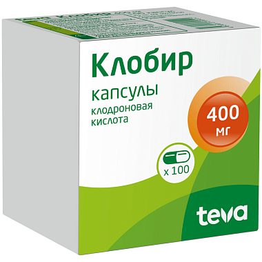 Купить Клобир 400 мг 100 шт капсулы