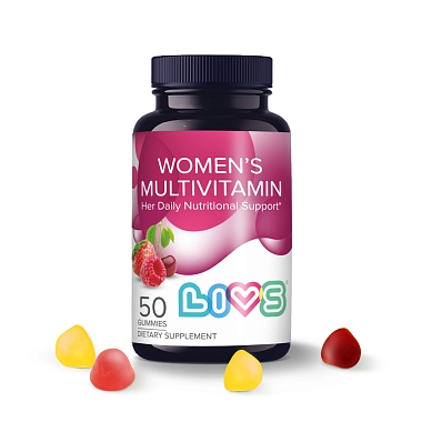 Купить LIVS Комплекс мультивитаминов для женщин 50 шт мармеладные пастилки со вкусом фруктов и ягод