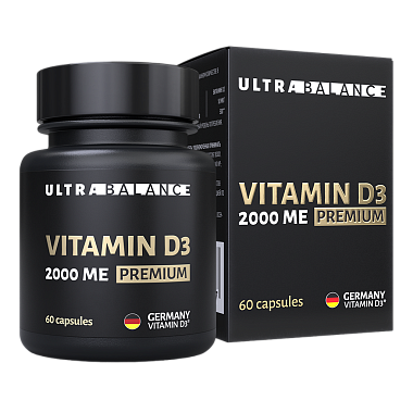 Купить UltraBalance Premium Витамин D3 2000 ME 60 шт капсулы