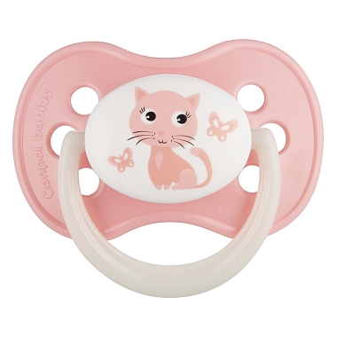Купить Canpol babies animals 1 шт соска-пустышка латексная 0-6 мес цвет розовый