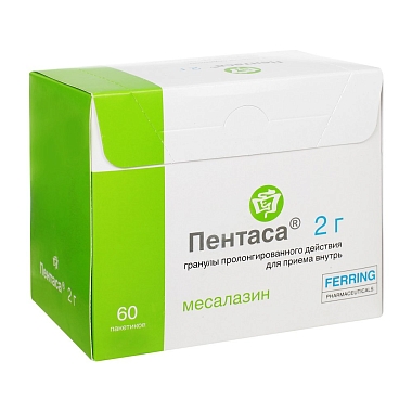 Купить Пентаса 2 г 60 шт гранулы с пролонгированным высвобождением для приема внутрь