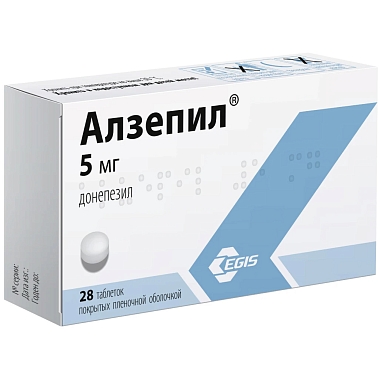 Купить Алзепил 5 мг 28 шт таблетки покрытые оболочкой