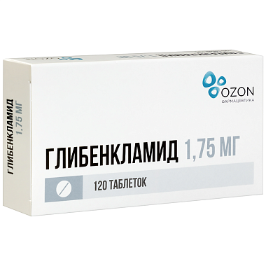 Купить Глибенкламид 1,75 мг 120 шт таблетки