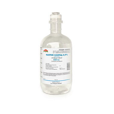 Купить Натрия хлорид 0,9 % 500 мл раствор для инфузий бутылка стекло