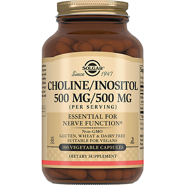 Купить Solgar Холин/Инозитол 500 мг/500 мг 100 шт капсулы