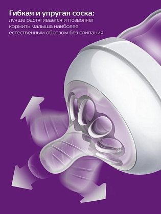 Купить AVENT Натурал 240 мл стеклянная бутылка для кормления артикул SCF053/17