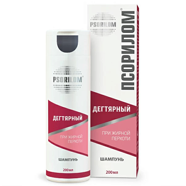 Купить Псорилом дегтярный 200 мл шампунь от перхоти жирной кожи головы