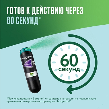Купить Никоретте мятный 1 мг 2 шт 13,2 мл спрей от курения для местного применения