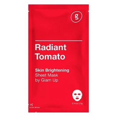Купить Glam Up 21 г маска тканевая с экстрактом томата сияющая