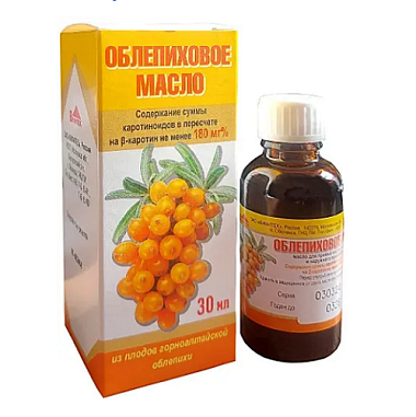Купить Облепиховое масло 30 мл масло для внутреннего и местного применения флакон