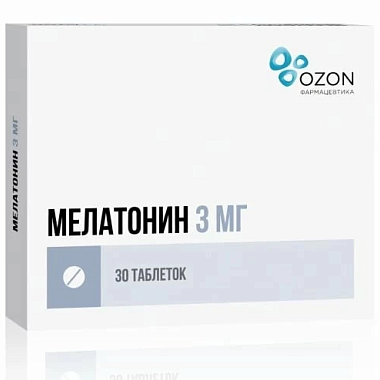 Купить Мелатонин 3 мг 30 шт таблетки покрытые пленочной оболочкой