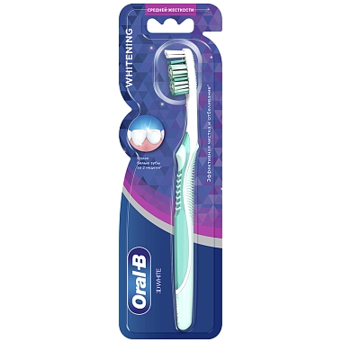 Купить Oral-B 3D White Whitening щетка зубная средней жесткости