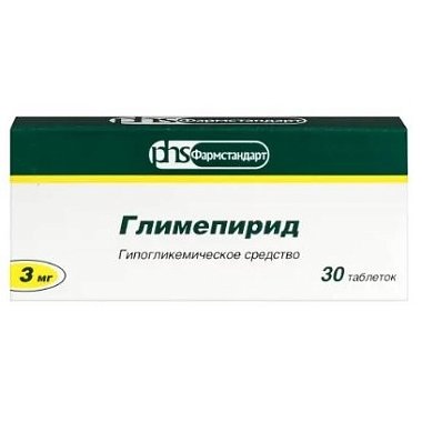 Купить Глимепирид 3 мг 30 шт таблетки