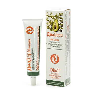 Купить DiaVit ДиаДерм Интенсив 75 мл крем для ног от сухих мозолей и натоптышей
